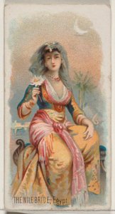 La Mariée du Nil, Égypte, de la série Holidays N80 pour les cigarettes Duke, 1890