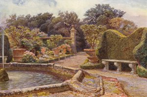 Jardins italiens : La Fontaine, Villa di Caniparola - George Samuel Elgood