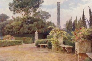 Jardins italiens : Villa Médicis - George Samuel Elgood