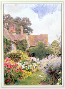 Les jardins de la maison du manoir, Cleeve Prior, Worcestershire - George Samuel Elgood