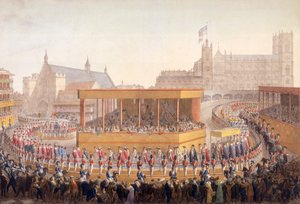 Procession du couronnement du roi George IV, Westminster, Londres, 10 juillet 1821 - George Scharf