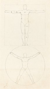 Cercle et carré de la figure humaine - George Scharf after John Flaxman