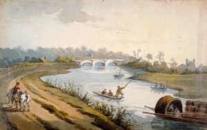 La Tamise près de Chertsey, Surrey, vers 1820