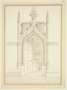 Porte de la Salle de la Sacristie de St Mary Redcliffe, vers 1812 - George Shepherd