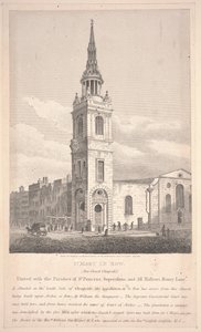 St. Mary Le Bow, gravé par William Wise - George Shepherd