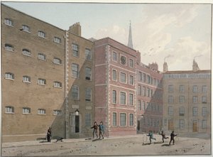 Vue du quadrilatère à Bridewell, City de Londres, 1810 - George Shepherd