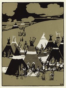 Le soir, ils arrivèrent à un camp - George Sheringham