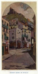 La Duègne par Sheridan : Scène de rue à Séville - George Sheringham