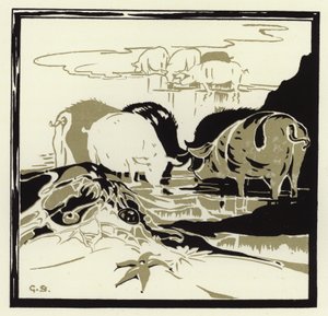 Les cochons venaient grognant sur le sable - George Sheringham