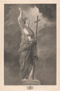 Fenêtre ouest de la chapelle, New College Oxford : Les vertus - Foi - George Siegmund Facius