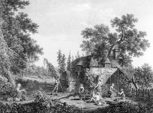 Les Cueilleurs de houblon, gravé par Francis Vivares, 1760 - George Smith