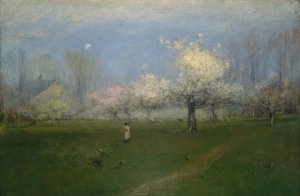 Fleurs de printemps, Montclair, New Jersey - George Snr. Inness