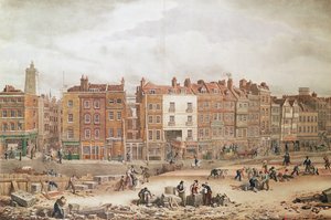 Vue de High Street Southwark, ancienne voie - George Snr Scharf