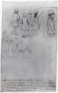 Constructeurs et géomètres à la reconstruction du British Museum, 1844 - George Snr Scharf