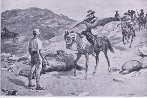 Un acte de bravoure en route vers Hoopstad, Après Pretoria: La guerre de guérilla publiée par Harmsworth Bros Limited 1901 - George Soper