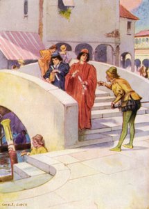 Bassanio envoya Gratiano après Portia avec l