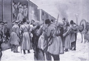 Départ des troupes russes pour l