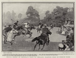 Visite du prince Henri de Prusse en Irlande, jouant au polo dans le Phoenix Park - George Soper