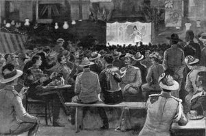Le divertissement des coloniaux donné par les Royal Horse Guards à Albany Street Barracks, illustration de 
