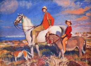 Hilda et Mary à Studland Bay, Dorset - George Spencer Watson