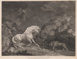 Un cheval effrayé par un lion - George Stubbs