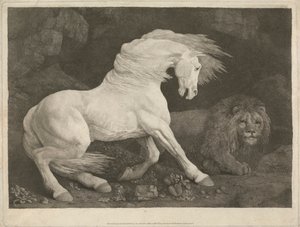 Un cheval effrayé par un lion - George Stubbs