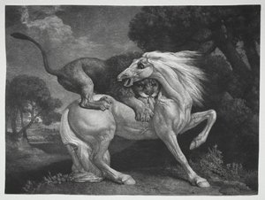 Un cheval attaqué par un lion - George Stubbs