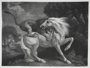 Un cheval attaqué par un lion, 1788 - George Stubbs