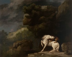 Un lion attaquant un cheval - George Stubbs