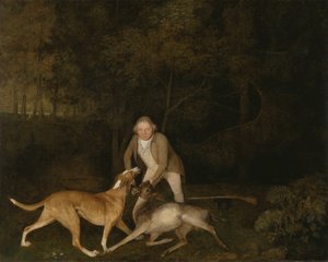 Freeman, le garde-chasse du comte de Clarendon, avec une biche et un chien mourants - George Stubbs