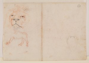 Tête de lion, verso, XVIIIe ou XIXe siècle