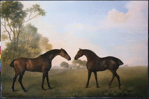 Deux Chasseurs au Pâturage
