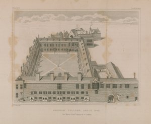 Vue aérienne du Gresham College - George Vertue