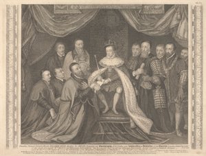 Le roi Édouard VI présentant la charte de Bridewell à Sir George Barnes - George Vertue