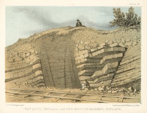 Trap Dyke, Dundalk and Enniskillen Railway, Irlande (gravure en couleur)