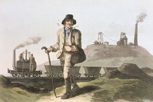 Locomotive Blenkinsop à la mine de Middleton près de Leeds, de 