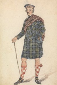 Oncle George en tenue de berger des Highlands