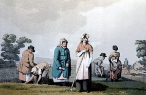 Lowkers - femmes qui désherbaient le maïs, 1814 - George Walker of Seacroft