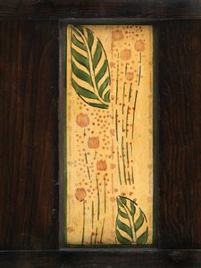 Panneau mural décoratif (chêne peint) - George Walton