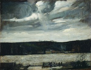 Une journée nuageuse (Hudson River : grain approchant) - George Wesley Bellows