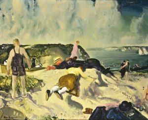 La plage, Newport, vers 1919