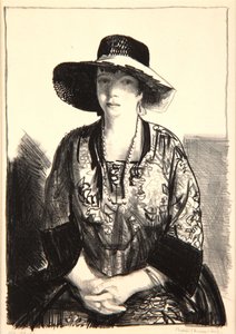 Le Chapeau noir, 1921 - George Wesley Bellows