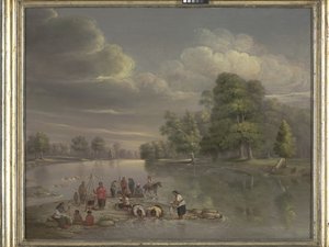 Scène sur le Wabash - George Winter