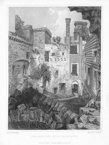 La cour du château de Crichton - George Winter