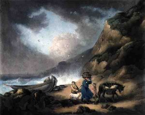 Pêcheurs, gravé par James Ward, publié par J.R. Smith - George after Morland