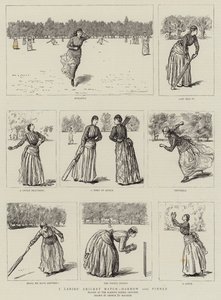 Un match de cricket féminin, Harrow contre Pinner - George du Maurier