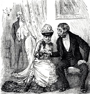 Une caricature commentant la popularité de la chiromancie parmi les riches. Illustré par George du Maurier (1834-1896) un caricaturiste et auteur franco-britannique - George du Maurier
