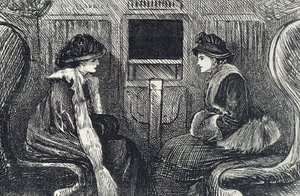 Dessin humoristique représentant des passagers dans le métro de Londres