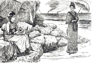 Caricature représentant des femmes portant des lunettes pince-nez - George du Maurier