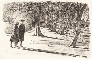 Deux enfants dans la neige - George du Maurier